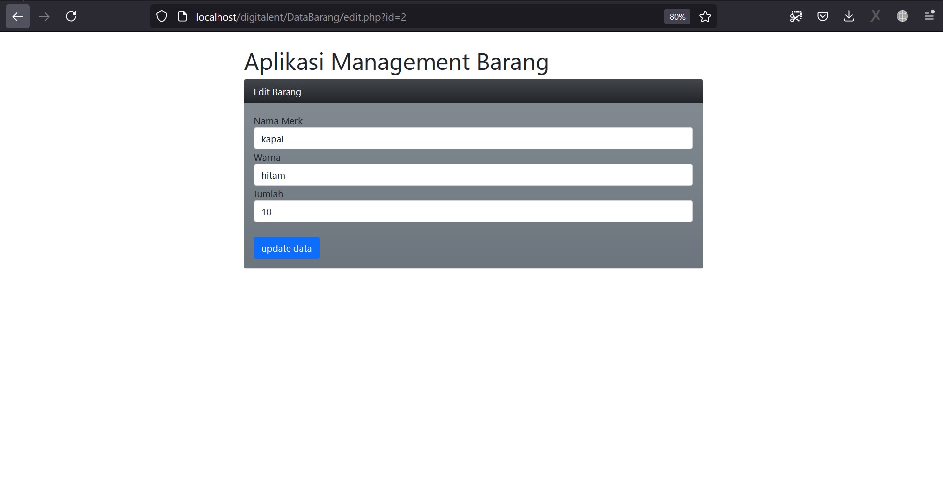Aplikasi Manajemen Barang